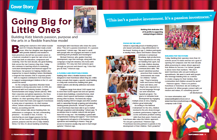 Building Kidz Transforms Futures: Franchise Consultant Magazine Sep 2025 Issue